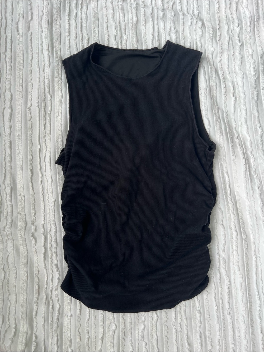 ALO Yoga Black Ribbed Muscle Tank - Sleeveless Active Top